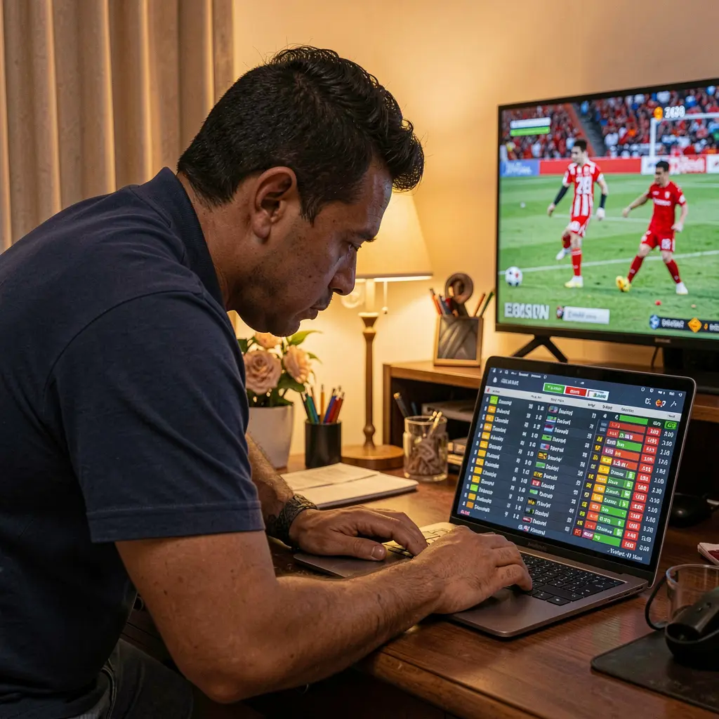 Jugador de casino seguro de sí mismo sosteniendo fichas coloridas en una vibrante atmósfera de juego en 888KO México, mostrando entretenimiento de casino en línea premium 888KO Apuesta – Realiza apuestas deportivas inteligentes y rápidas con cuotas en tiempo real en México
